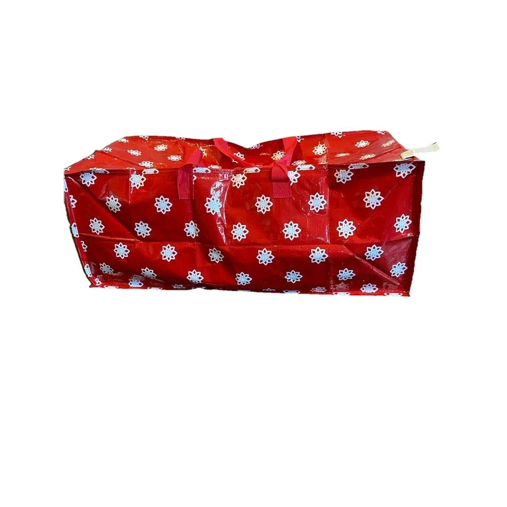 Ikea Bag Tote Vinterfint 2024 Red Large Storage Zipper New 405.776.98 Fast Ship - Picture 3 of 5